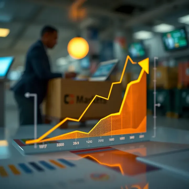 Graph showing growth of trade and investment influenced by financial services in Nigeria