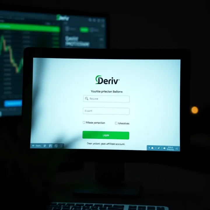 Secure Login Features for Deriv Affiliate Accounts in Nigeria Secure login interface highlighting account protection features for Deriv affiliates in Nigeria