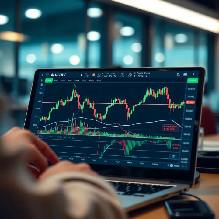 Interactive trading chart showing market trends and indicators on DerivTradingView platform