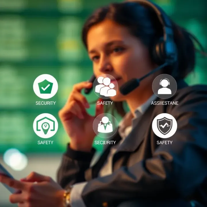 Security and support features of app.deriv.com highlighted with icons representing safety and assistance