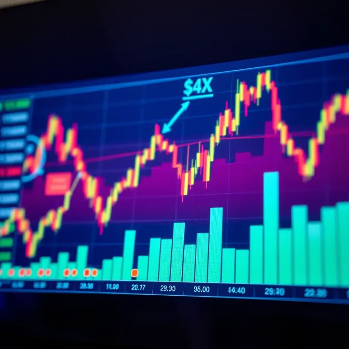 Graph illustrating the impact of economic events on currency values