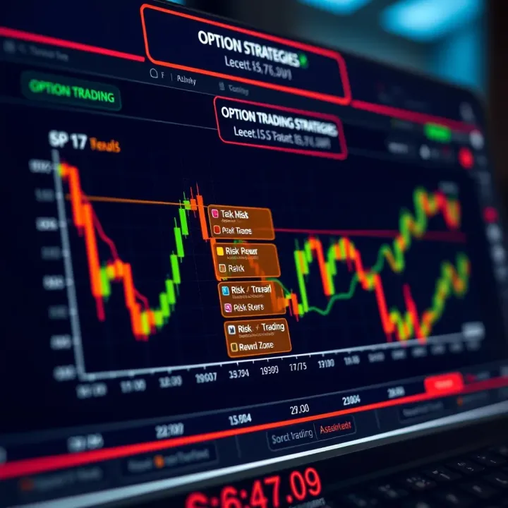 Option Trading Strategies for Nigerian Investors Graph displaying various option trading strategies with highlighted risk and reward zones