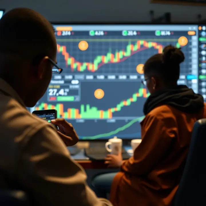 Conceptual illustration of forex trading with minimal initial capital on a digital platform