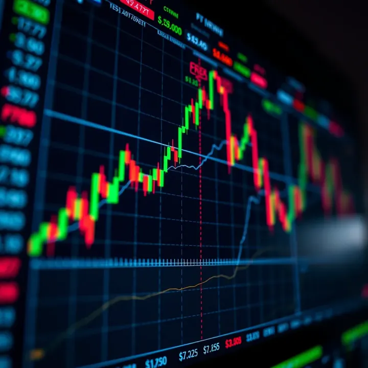Illustration of a digital forex trading platform displaying currency pairs and exchange rates