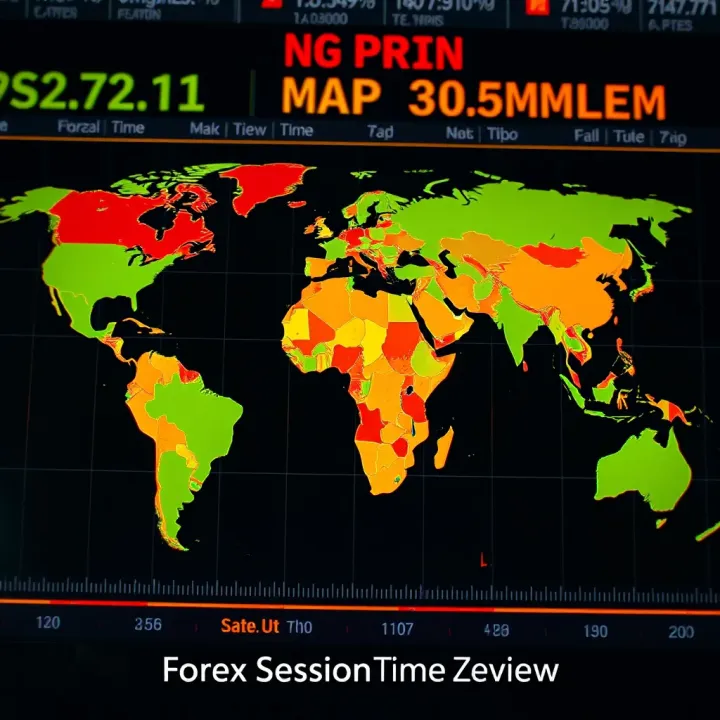 World map highlighting forex trading sessions aligned with Nigerian local time