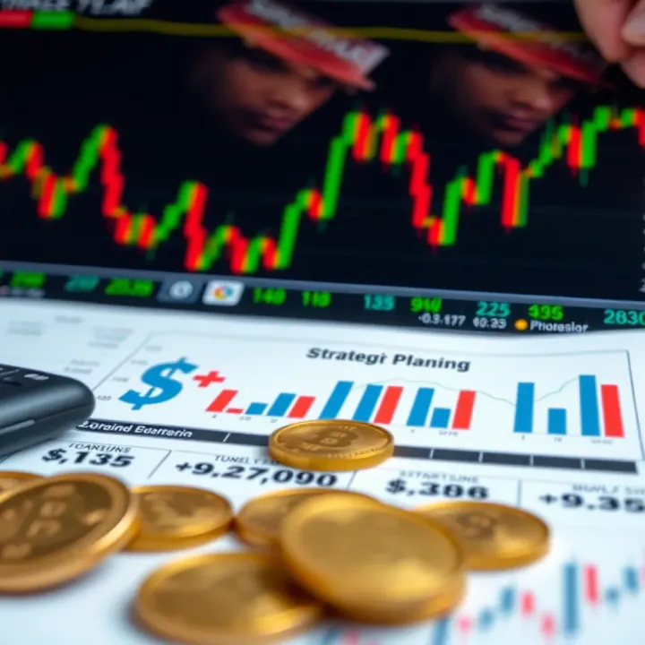 Strategic Planning for Maximising Forex Trading Bonuses Illustration of strategic planning with charts and currency symbols