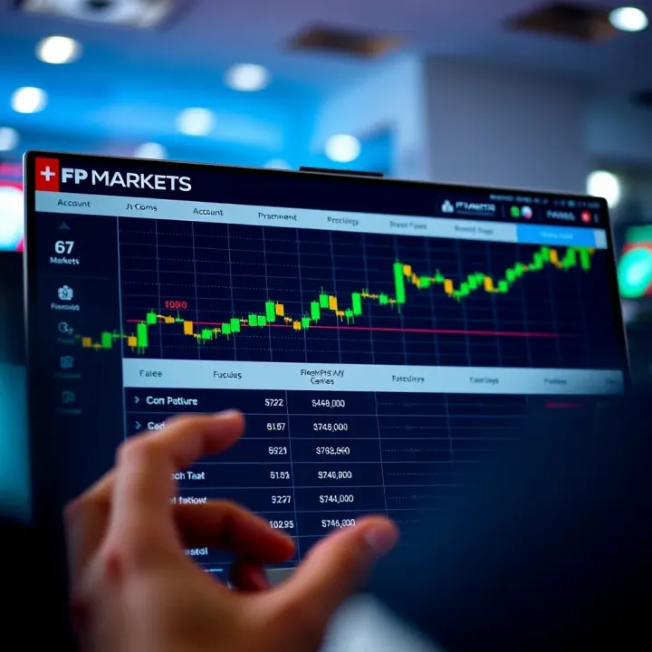 Visual representation of account types and trading instruments available on FP Markets