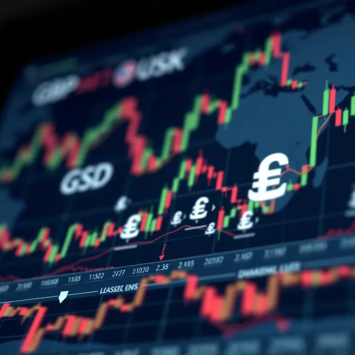 Impact of Central Bank Policies and Global Events on GBP/USD Exchange Rate Visual representation of central bank policies affecting GBP and USD with global event icons
