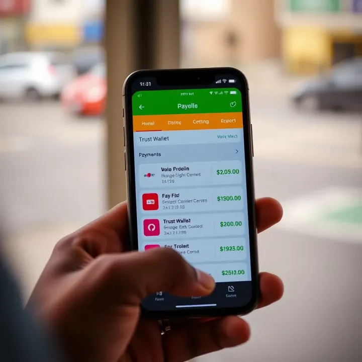 Mobile phone screen showing local Nigerian payment options for funding digital wallet