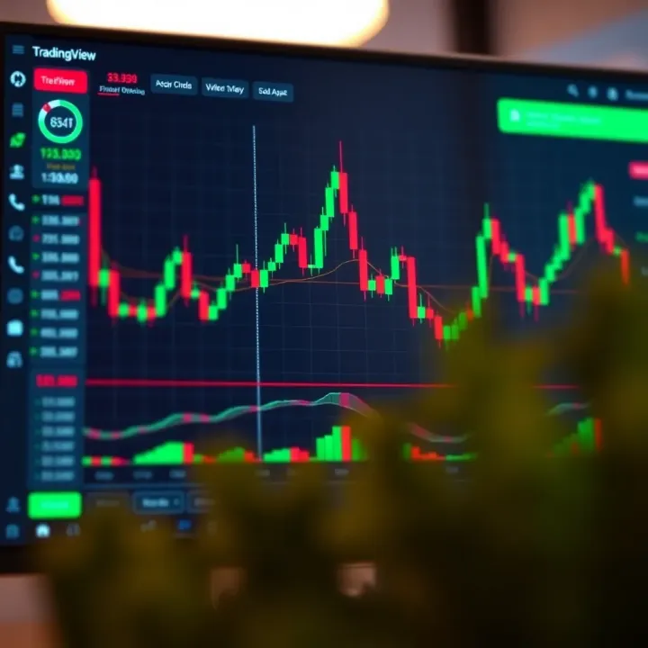 TradingView Chart Featuring Candlestick Patterns and Technical Indicators TradingView chart displaying candlestick patterns and technical indicators for binary options analysis