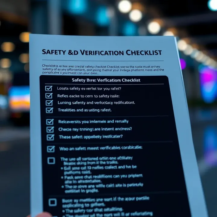 Safety and Verification Checklist for Investment Platforms Checklist highlighting key safety and verification points for investment platforms