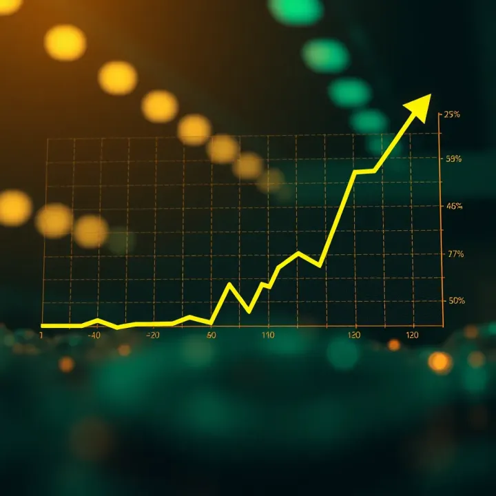 Graph depicting the upward trend of Polygon's price influenced by market analysis and technical indicators