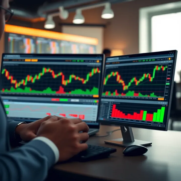 Binary Options Trading Combined with TradingView Analytics Binary options trading interface integrated with TradingView charting for strategic decision making