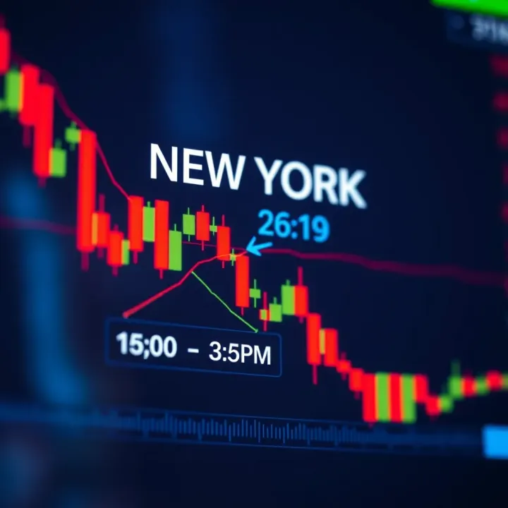 New York Forex Trading Session Hours in Nigeria Forex trading chart highlighting the active hours of the New York trading session in Nigerian local time
