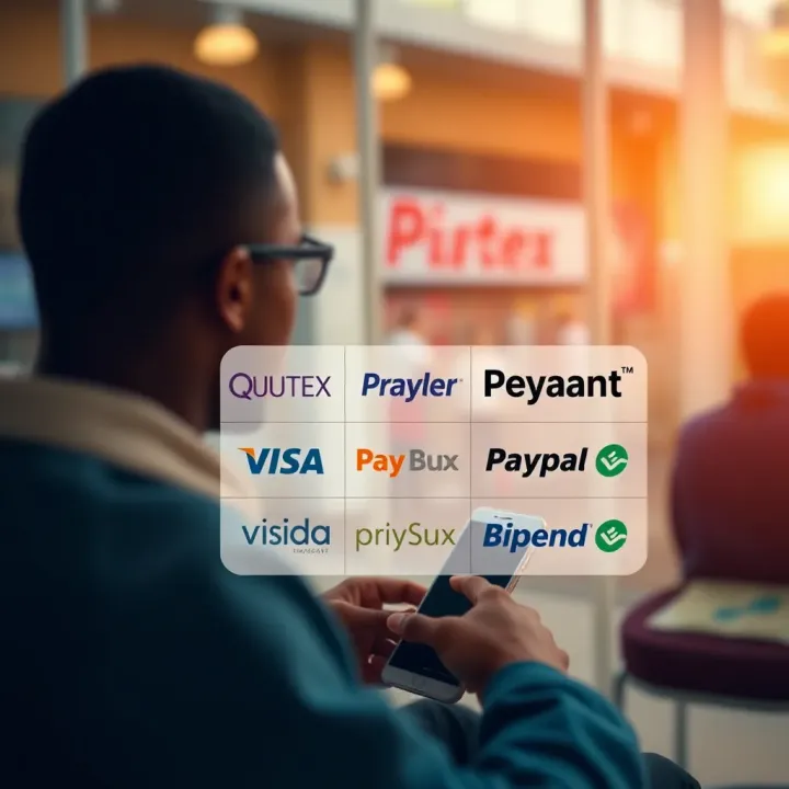 Illustration showing secure digital payment options for funding a trading account in Nigeria