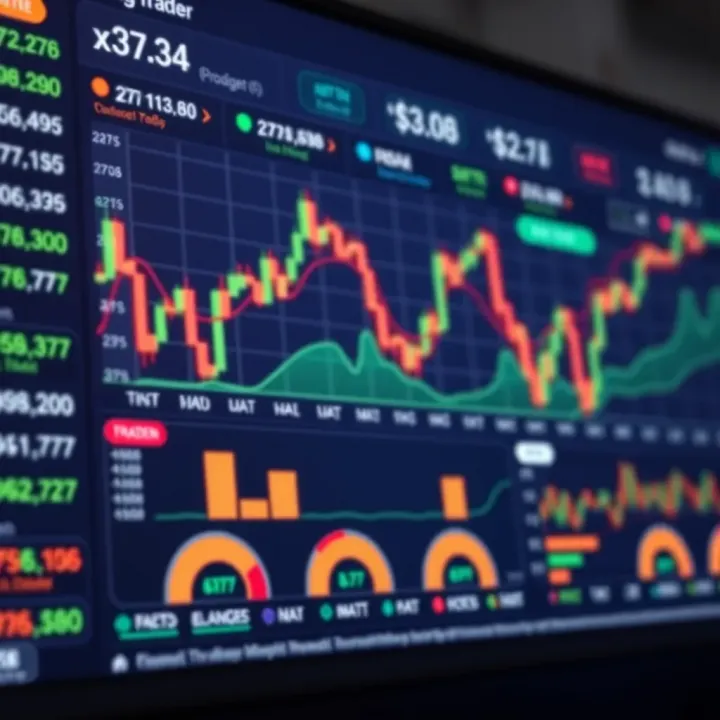 SmartTrader Financial Market Dashboard Highlighting Nigerian Trading Indicators Dashboard showing financial market trends with Nigerian currency symbols and trading indicators