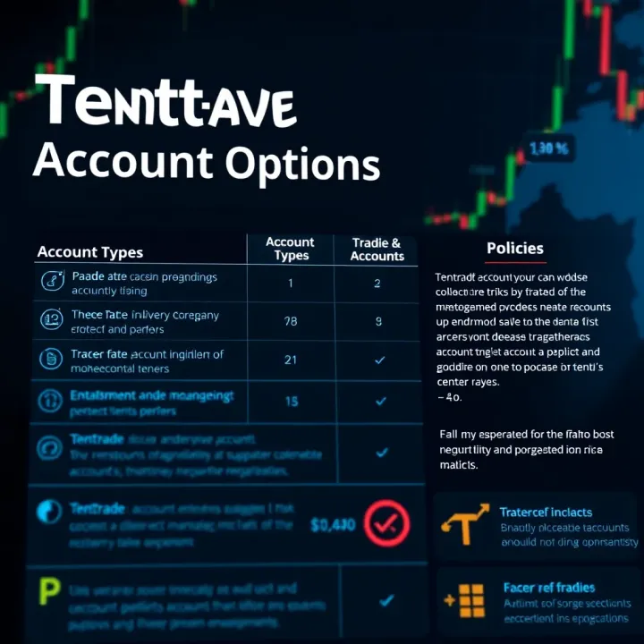 Graphic illustrating different TentTrade account types and risk management policies