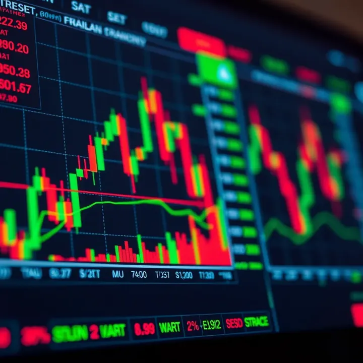 Trading charts displaying market trends with Nigerian currency symbols