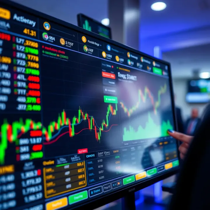 Interface of a popular Nigerian cryptocurrency exchange showing various digital currency options and trading charts