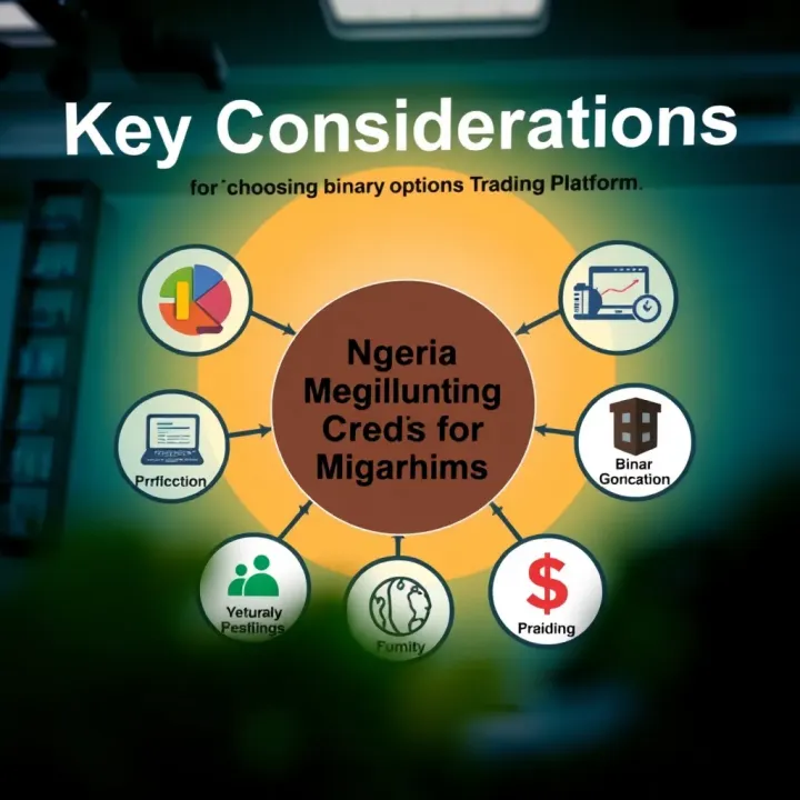 Infographic illustrating key factors for Nigerian traders to consider when selecting a reliable and regulated binary options platform