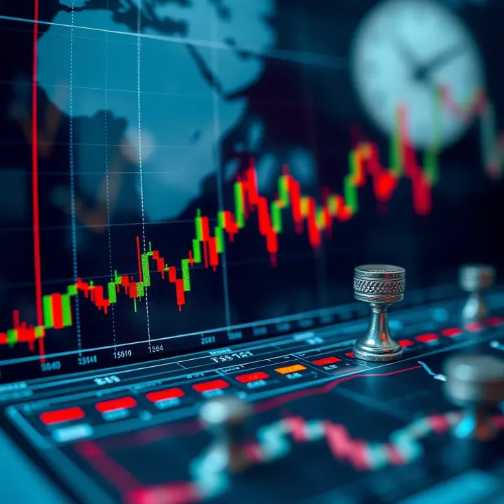 Graph showing trends and potential outcomes in binary options trading