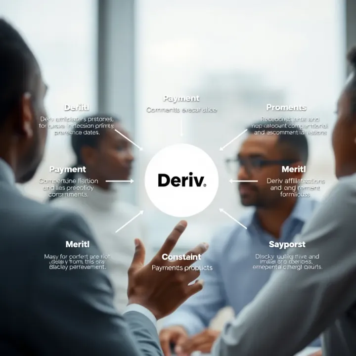 Payment and Compliance Options for Nigerian Deriv Affiliates Diagram showing payment and compliance options for Nigerian affiliates with Deriv
