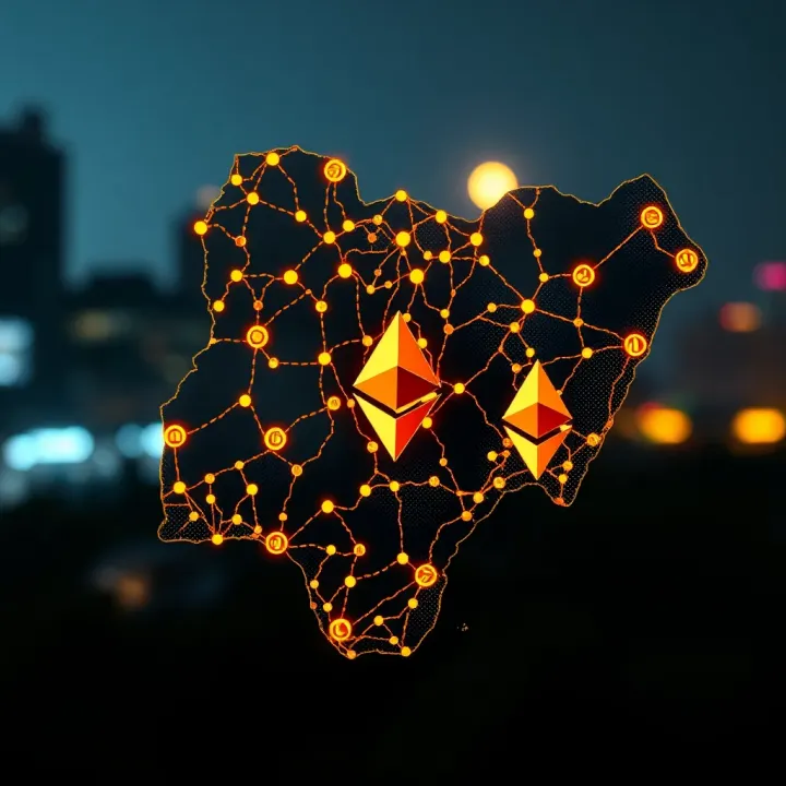 Nigeria's Digital Economy Growth Driven by Ethereum Technology Map of Nigeria highlighting digital economy growth powered by Ethereum technology