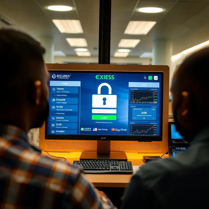 Secure Access to Exness Terminal for Nigerian Traders Secure login interface of Exness Terminal highlighting safety features for Nigerian traders