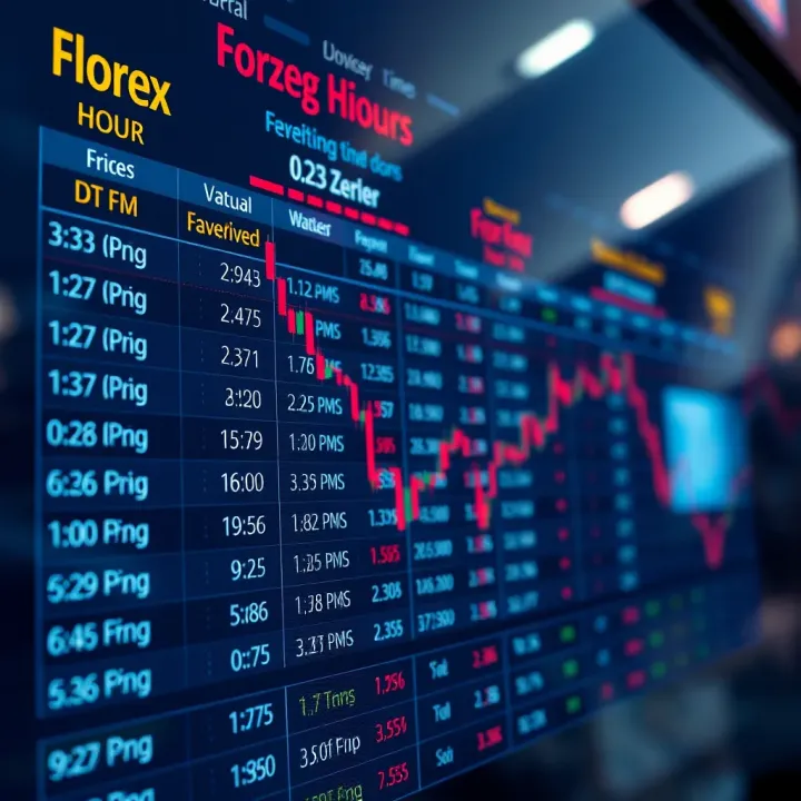 Forex trading hours chart showing market opening and closing times adjusted for Nigerian time zone