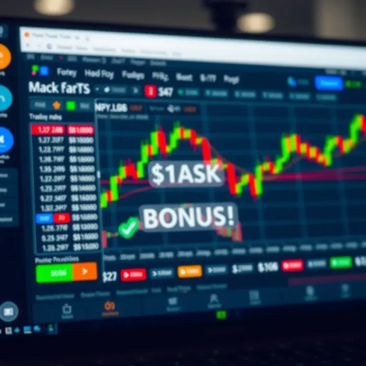 Overview of forex trading platform interface highlighting bonus features