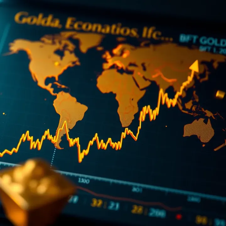 Graph illustrating the correlation between global economic indicators and gold price movements