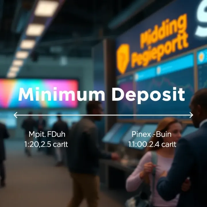 Diagram illustrating the minimum deposit requirement on a cryptocurrency trading platform