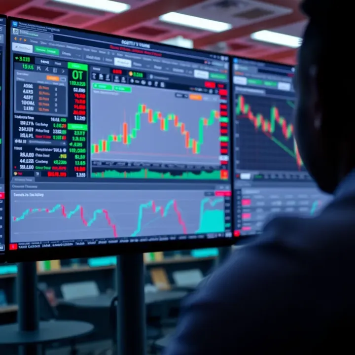User interface of Quotex.io trading platform showing various financial instruments and market charts