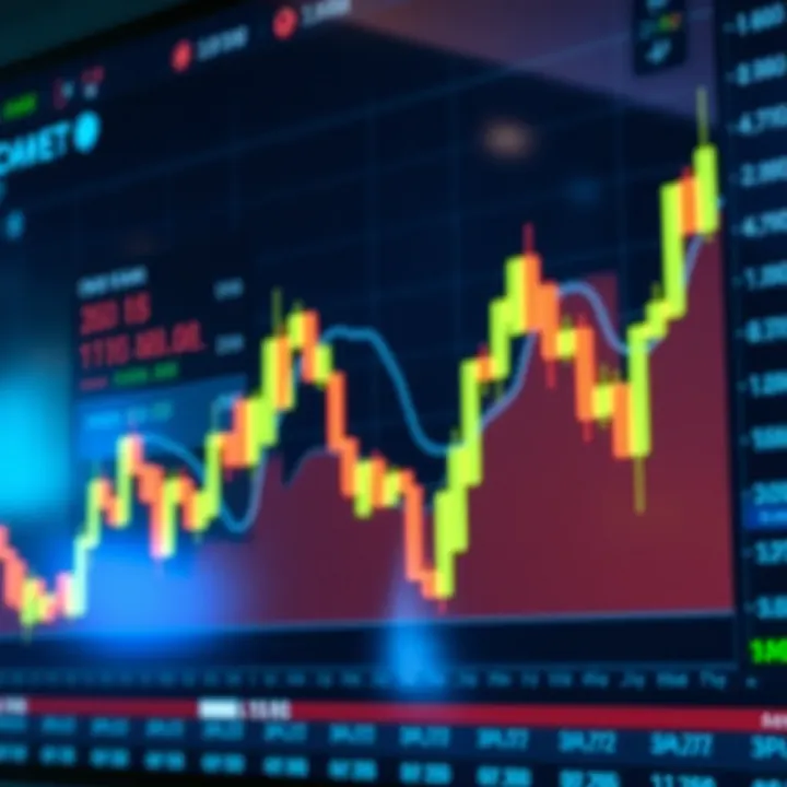 Chart illustrating a bullish cup and handle pattern indicating potential upward market trend