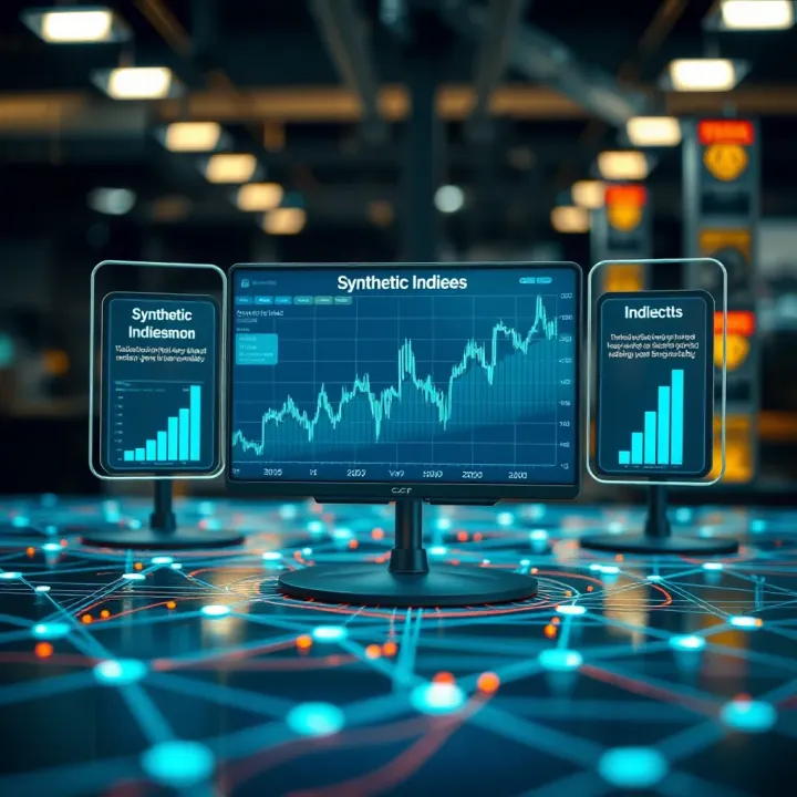 Technology and Creation of Synthetic Indices in Financial Ecosystems Conceptual diagram of synthetic indices creation and the technology behind their operation within financial ecosystems