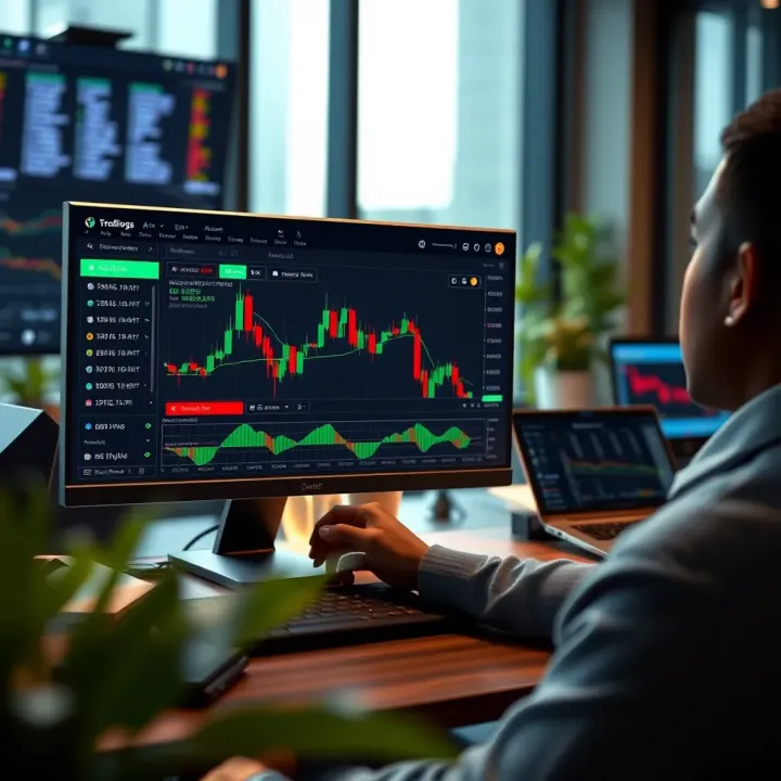 Screenshot of TradingView interface illustrating creation and management of synthetic trades