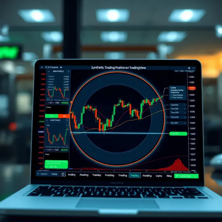Diagram showing concept of synthetic trading positions on a digital trading platform