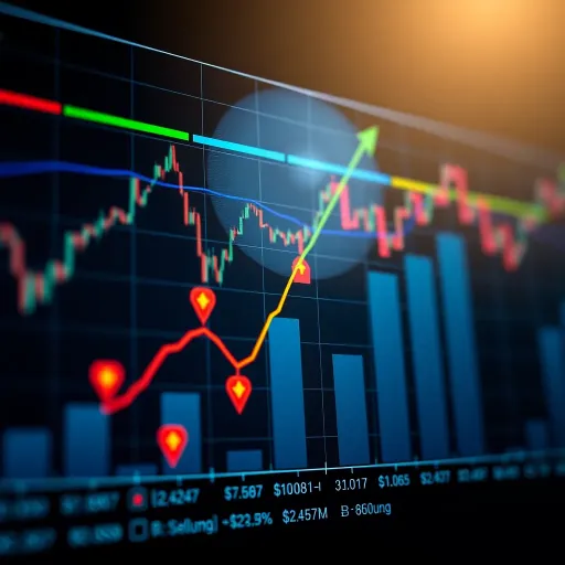 Competitive Trading Performance and Rewards Graph showing competitive trading performance with upward trends and prize icons