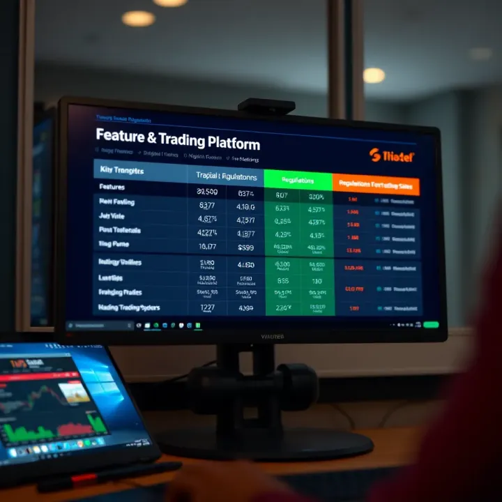 Feature and Regulatory Comparison of Nigerian Trading Platforms Comparison of key features and regulations of popular Nigerian trading sites shown on a digital screen