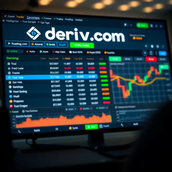 Deriv.com Trading Platform Features and Tools User interface of a trading platform showing options for financial instruments and trading tools