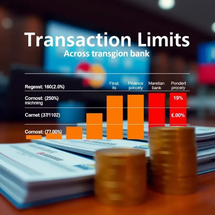 Graphic illustrating varied transaction limits set by different Nigerian banks and payment platforms