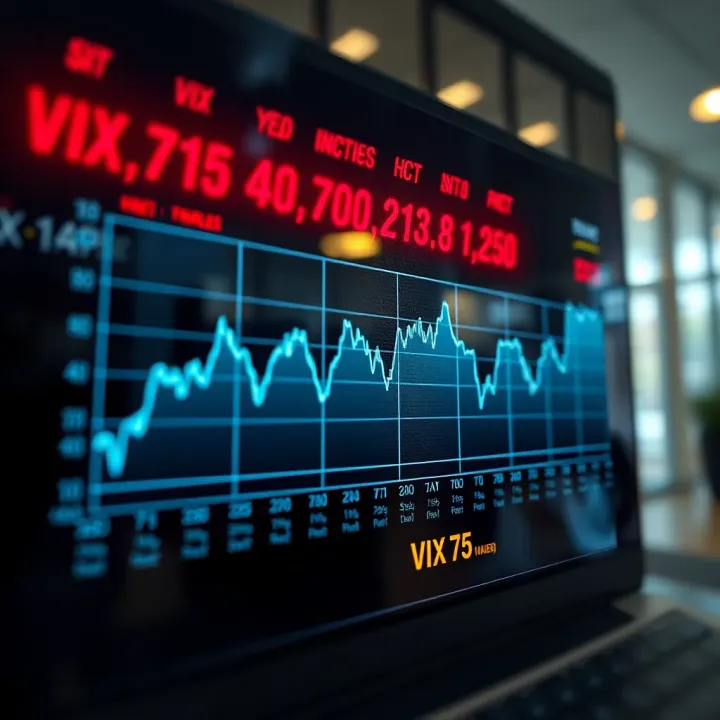 Graph showing fluctuations of market volatility index over time