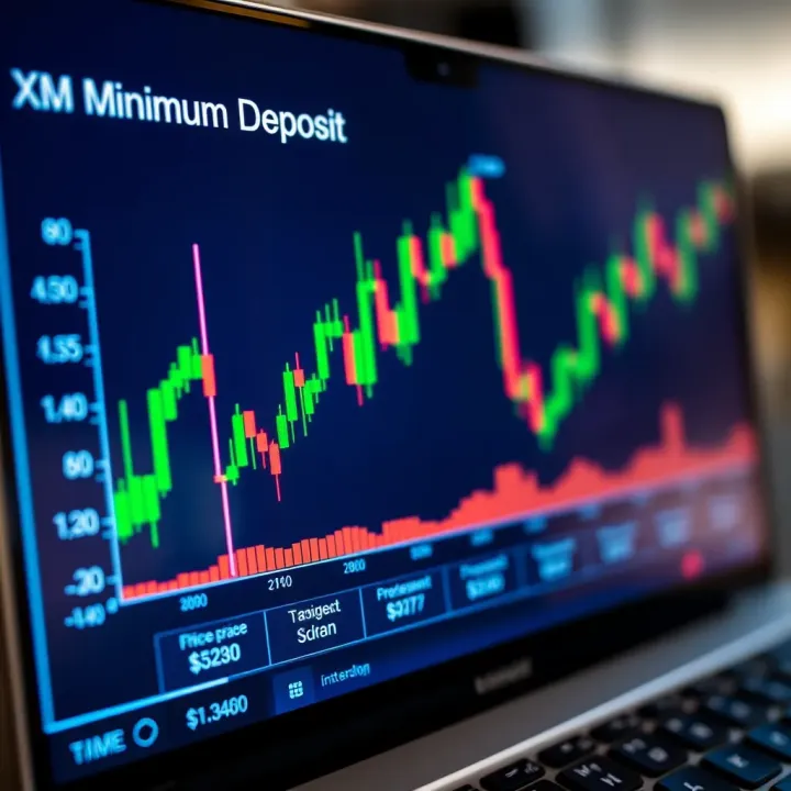 A clear graph showing different minimum deposit requirements for various trading account types on a financial platform