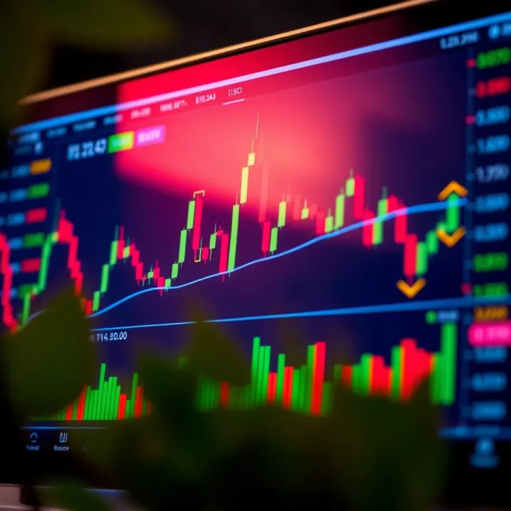 TradingView chart interface displaying various technical indicators and price movements on Deriv platform
