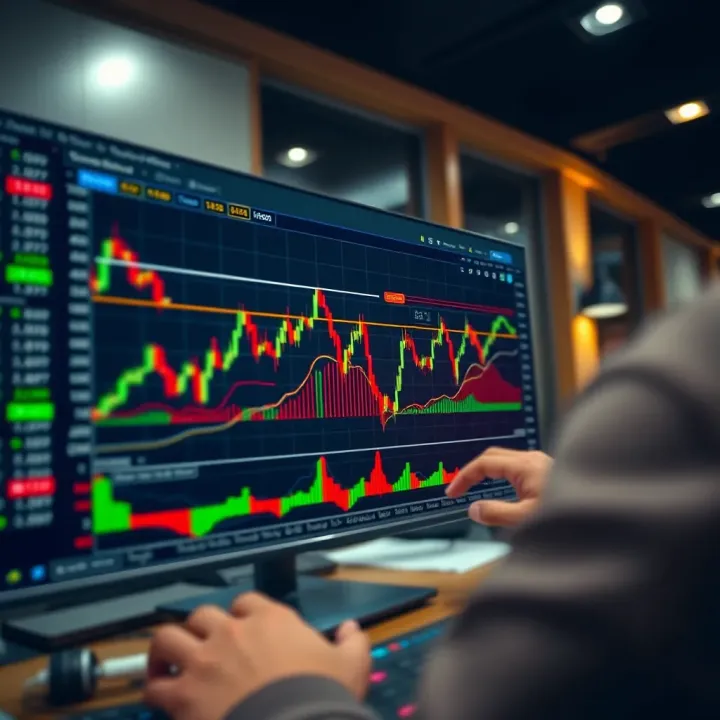 Advanced Binary Options Charting on TradingView Platform TradingView platform displaying advanced binary options chart with various technical indicators