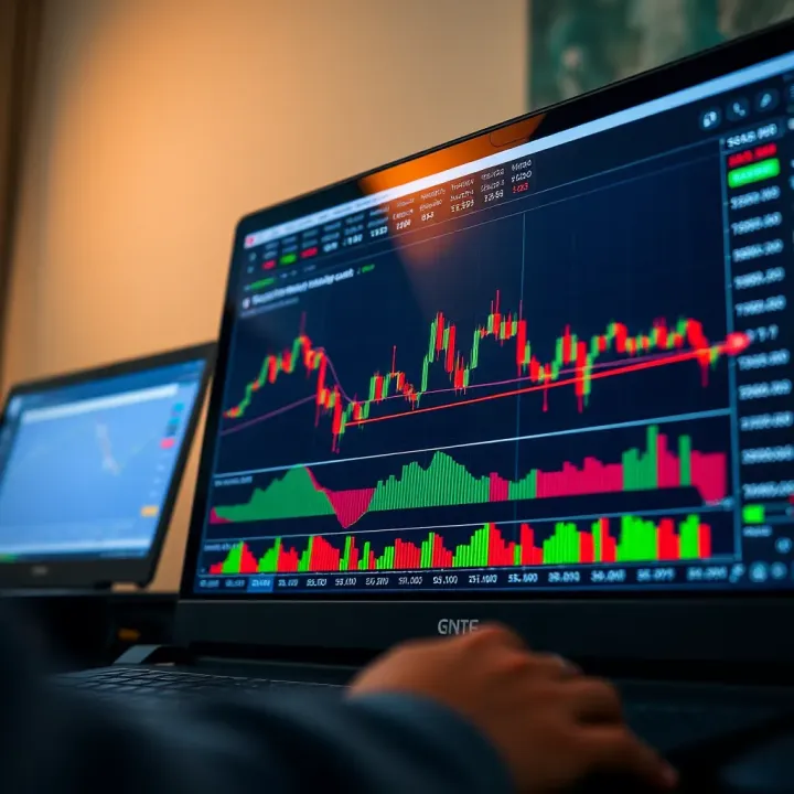 TradingView chart displaying market trends and technical indicators on Deriv.com interface