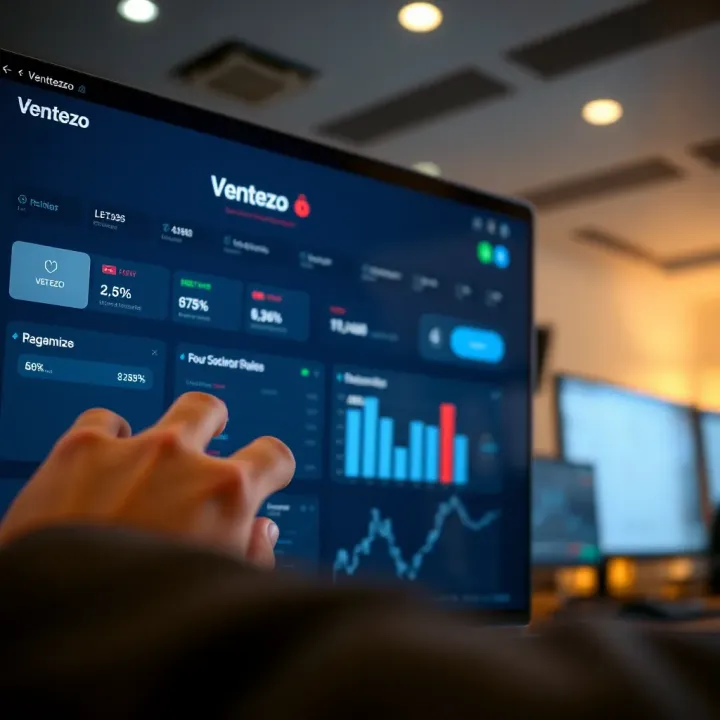 Ventezo Dashboard with Enhanced Security Features User accessing Ventezo dashboard with security features highlighted