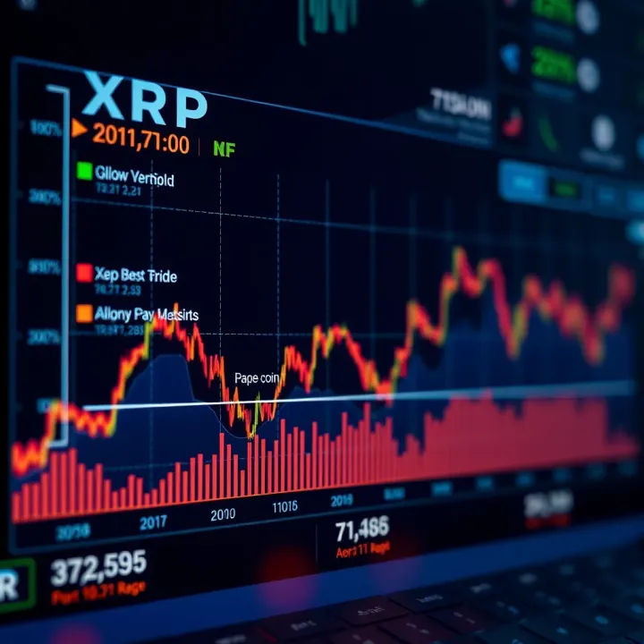 Graph showing the historical price trend of XRP coin with key market events marked